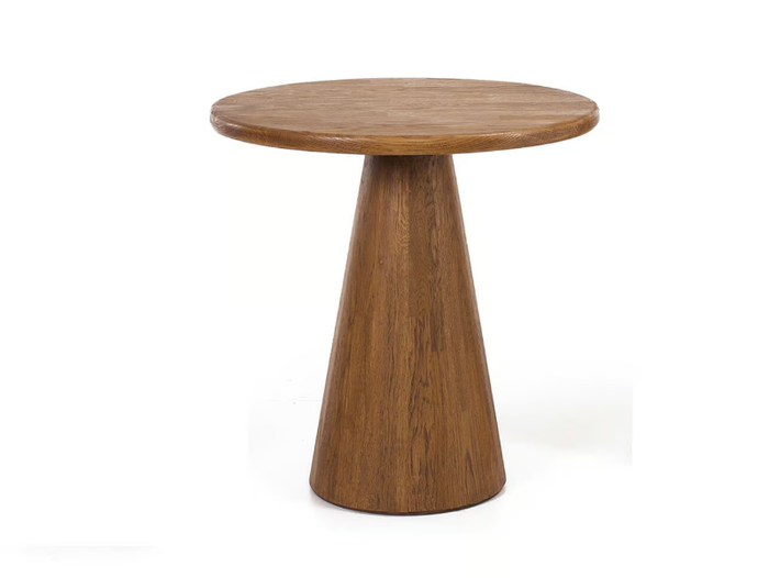 MUSHROOM OAK - Round oak high side table _ 5A Design